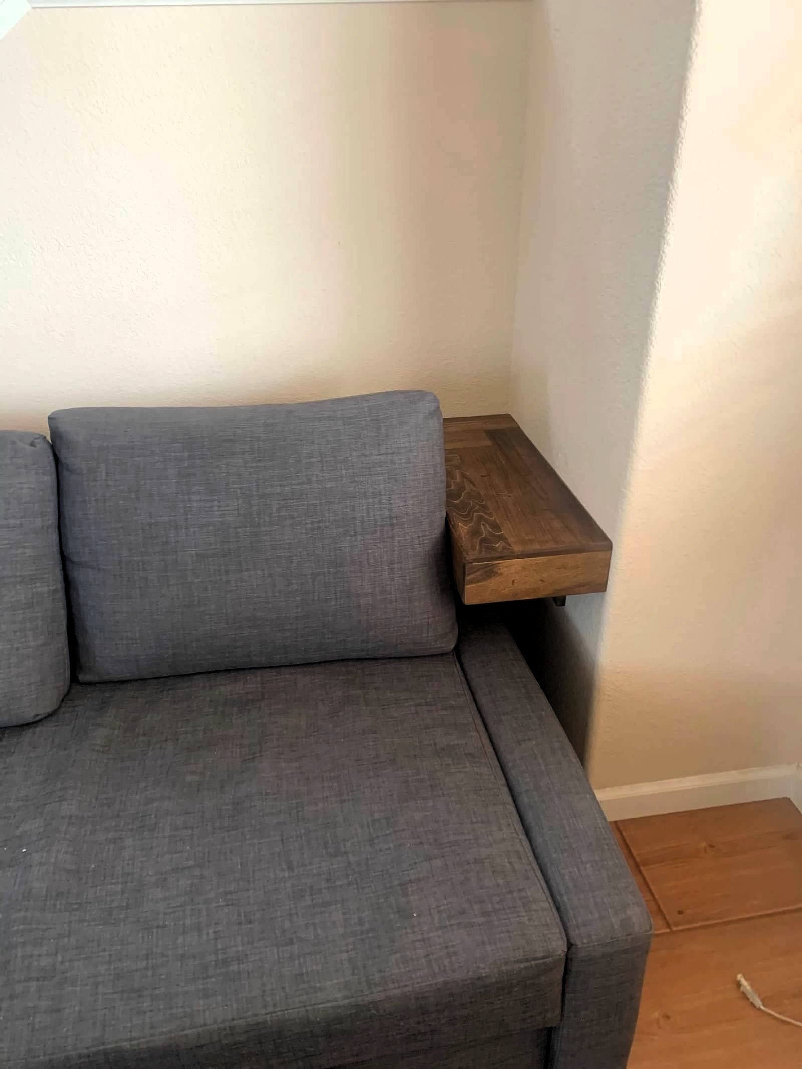 Custom couch console table (alternate view)