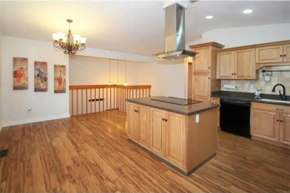 Kitchen remodel photo showing updated finishes